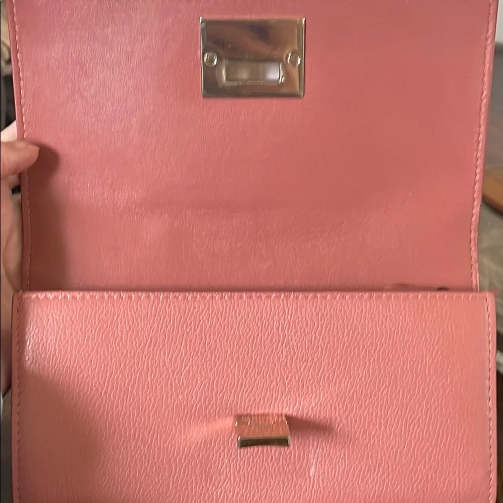 EUC Jimmy Choo Pink Leather Clutch/Long Wallet - Picture 6 of 11